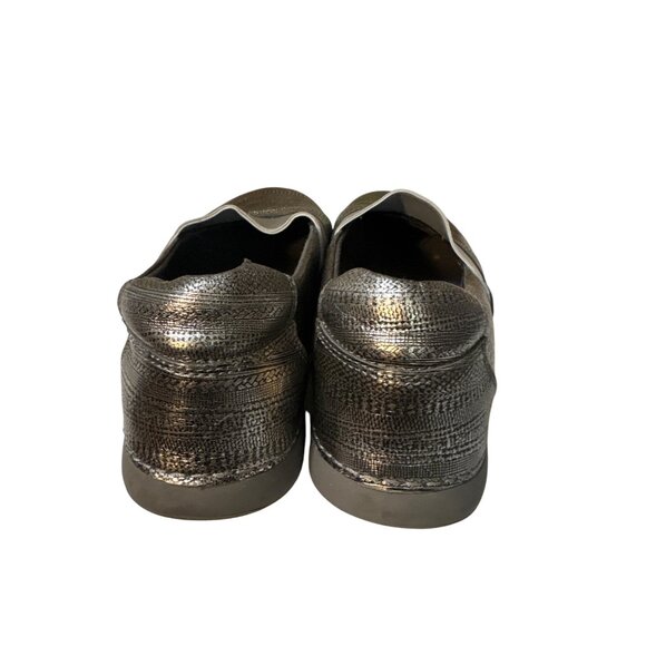 Alegria Metallic Textured Slip-On Loafers Womens Size 10.5 Comfortable Shoes - Picture 5 of 9